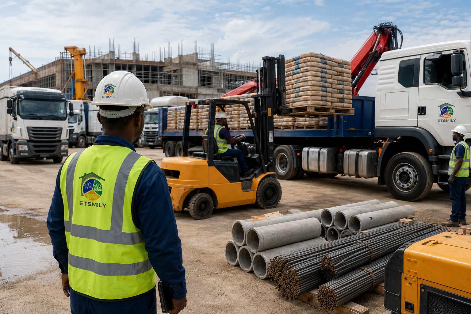 Transport et logistique de chantier par ETSMILY